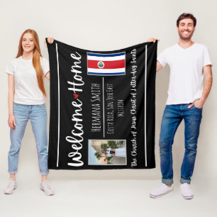 LDS Missionary Homecoming Välkomstskylt för hemmet Fleecefilt