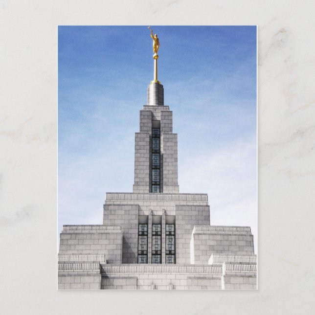 Lds mormon draper ut tempelspire vykort (Framsida)