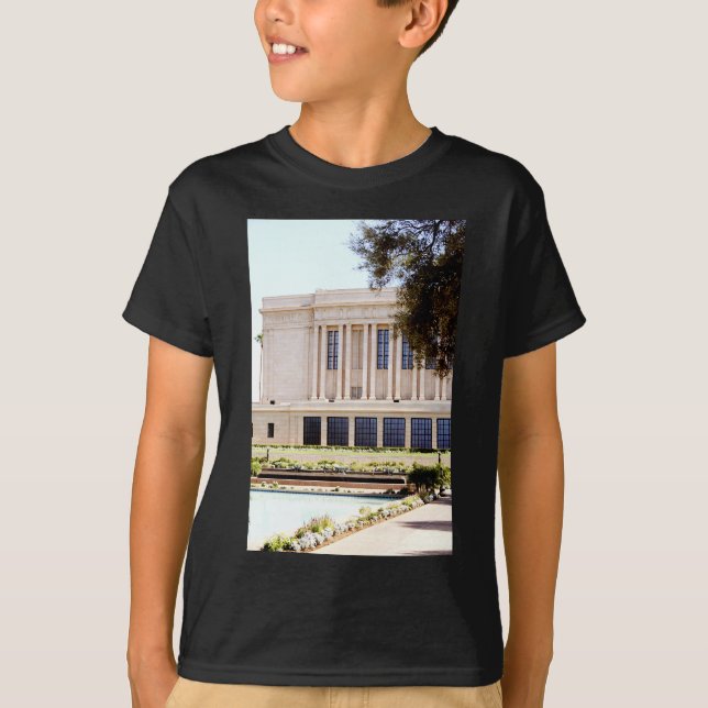 lds mormon mesa arizona tempel bild tee shirt (Framsida)