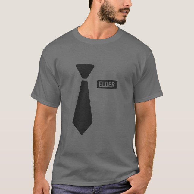 LDS Mormon Missionary Elder Costume Missionary T Shirt (Framsida)