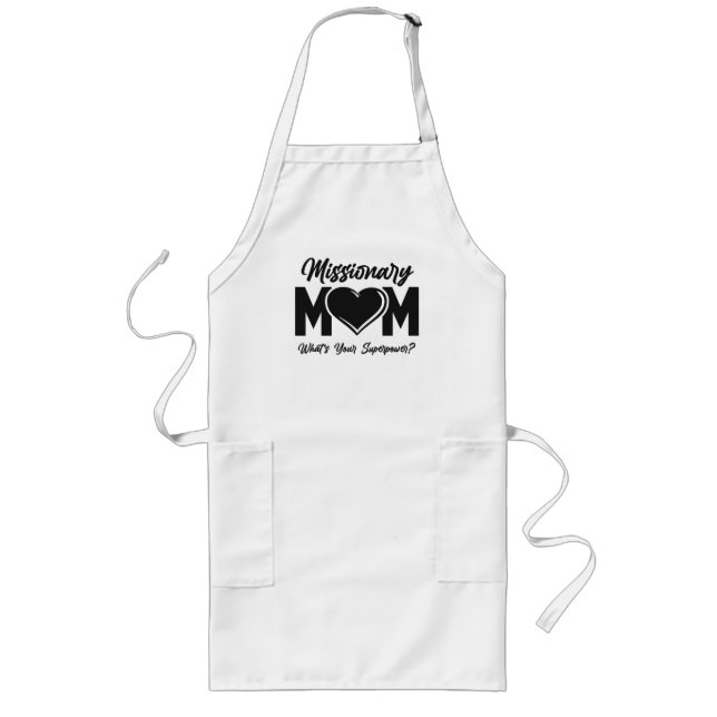 LDS Mormon Missionary Mamma Long Apron Långt Förkläde (Framsidan)