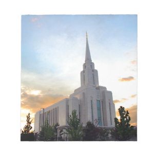 LDS mormon Oquirrh Mountain Utah tempel Anteckningsblock