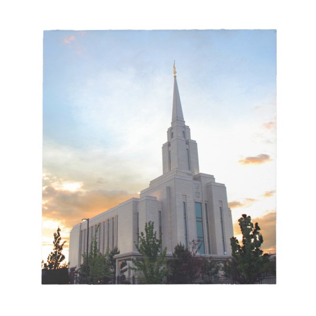 LDS mormon Oquirrh Mountain Utah tempel Anteckningsblock (Framsida)