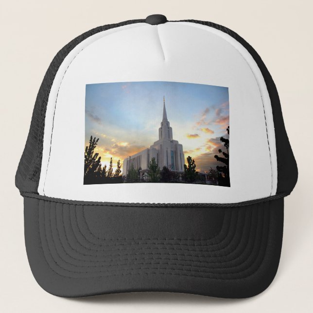 LDS mormon Oquirrh Mountain Utah tempel Truckerkeps (Framsida)
