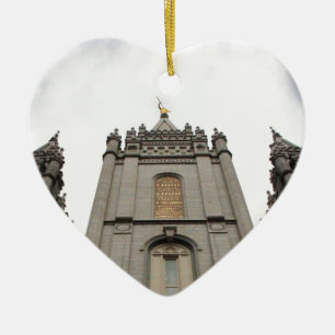 LDS Mormon Salt Lake City tempel fotografera Julgransprydnad Keramik