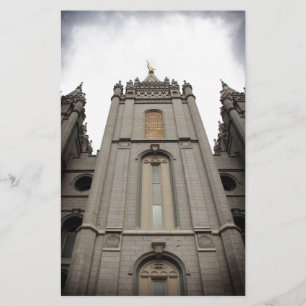 LDS Mormon Salt Lake City-templet fotografi Brevpapper