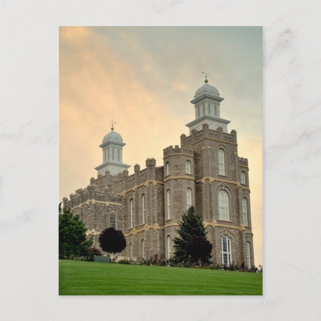 LDS Mormon Temple Logan, Utah Vykort (Framsida)