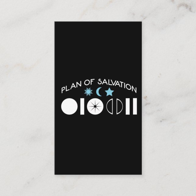 LDS Plan of Salvation Mormon Missionary Gift Visitkort (Framsida)