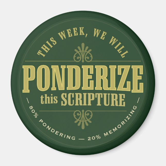 LDS Ponderize magnet. grönt Magnet (Framsidan)