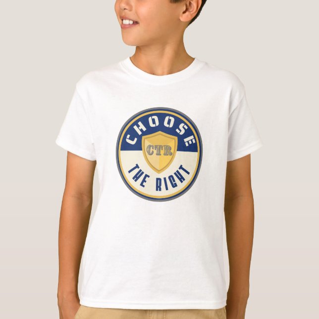 LDS primär CTR Välj Höger Tshirt Bapstism T Shirt (Framsida)