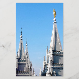 lds salt lake city tempel ängel moroni brevpapper