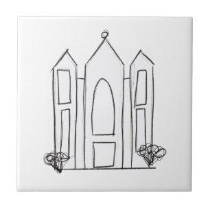 LDS Salt Lake City tempel enkel modern mormon  Kakelplatta