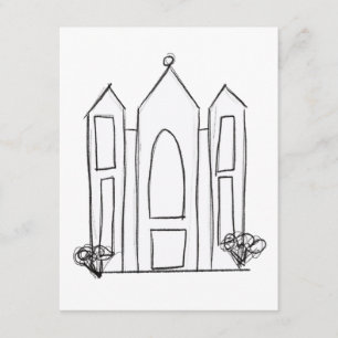 LDS Salt Lake City Tempel enkel modern mormon  Tilläggskort