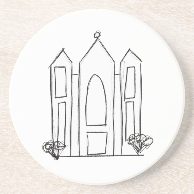 LDS Salt Lake City Tempel enkel modern mormon   Underlägg (Framsidan)