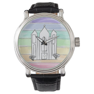 LDS Salt Lake City Tempel regnbåge solnedgång morm Armbandsur