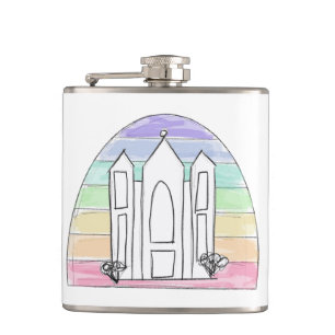 LDS Salt Lake City Tempel regnbåge solnedgång morm Fickplunta