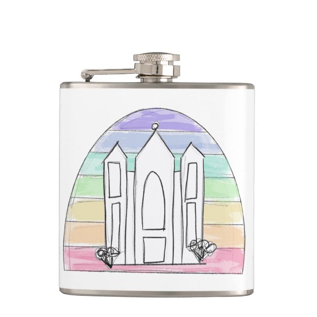 LDS Salt Lake City Tempel regnbåge solnedgång morm Fickplunta (Framsidan)