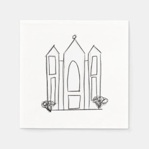LDS Salt Lake City Temple enkel modern mormon Pappersservett