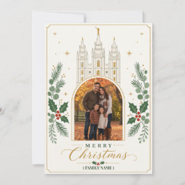 LDS Salt Lake City-templet God Jul Julkort