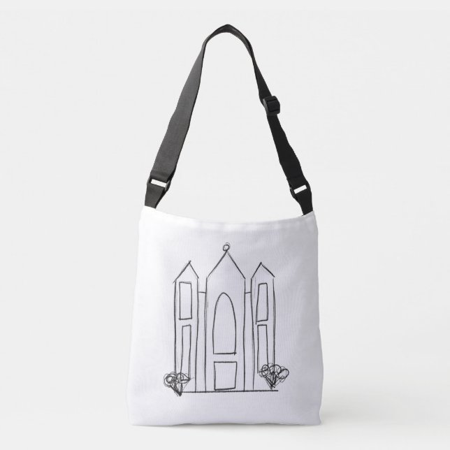 LDS Salt Lake City-templet modern mormon  Axelväska (Framsida)