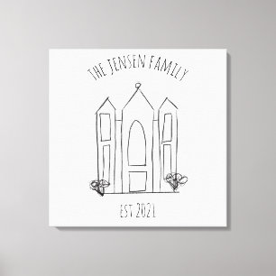 LDS Salt Lake City-templet modern mormon Canvastryck