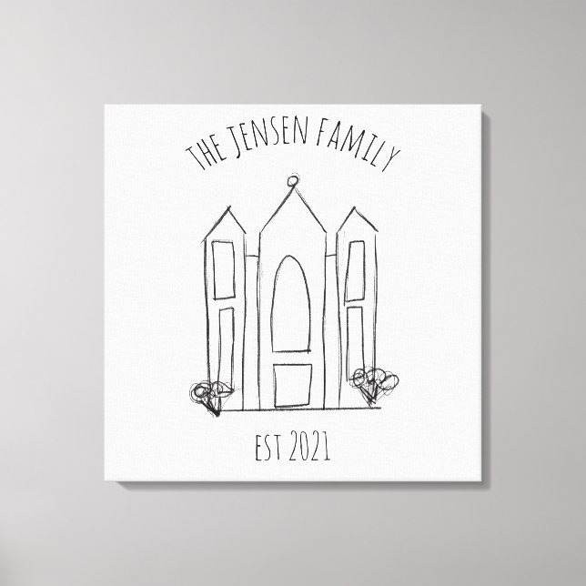 LDS Salt Lake City-templet modern mormon  Canvastryck (Framsida)