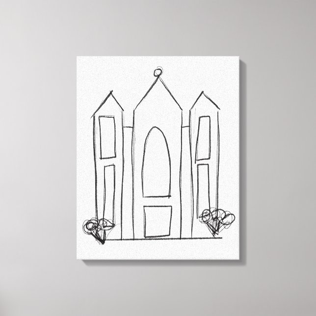 LDS Salt Lake City-templet modern mormon  Canvastryck (Framsida)