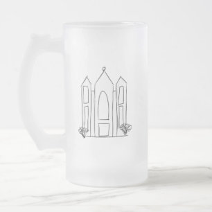 LDS Salt Lake City-templet modern mormon Frostat Ölglas