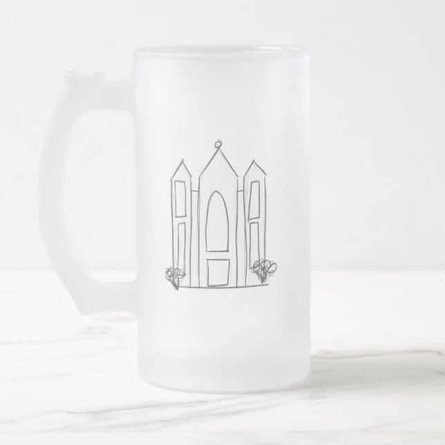 LDS Salt Lake City-templet modern mormon   Frostat Ölglas (Vänster)