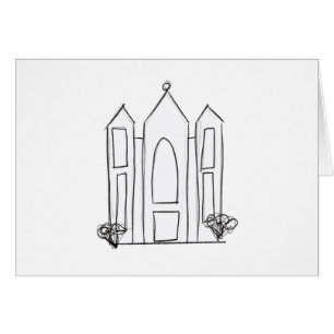 LDS Salt Lake City-templet modern mormon Hälsningskort