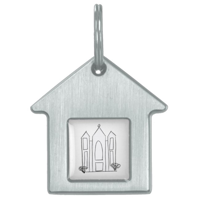 LDS Salt Lake City-templet modern mormon  ID-bricka Husdjur (Framsidan)