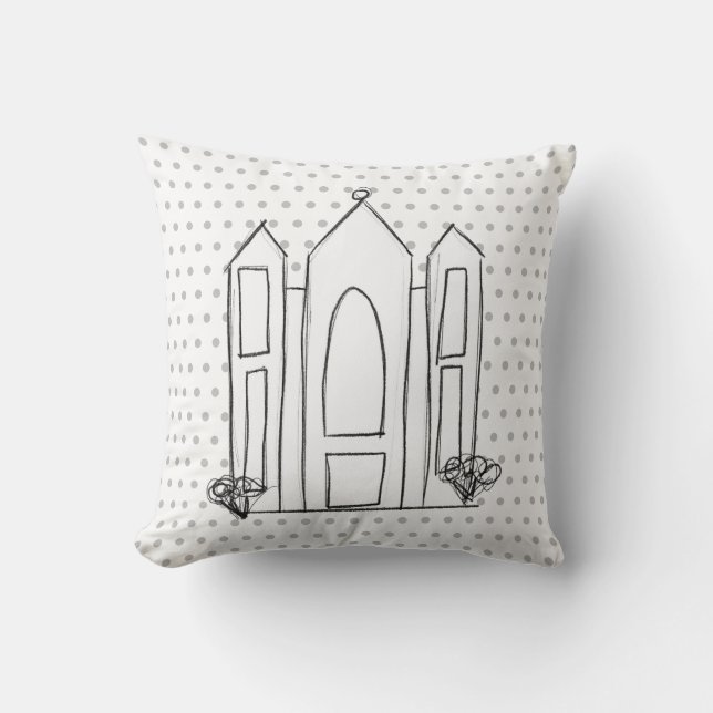 LDS Salt Lake City-templet modern mormon  Kudde (Framsida)