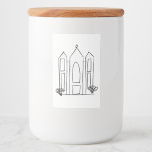 LDS Salt Lake City-templet modern mormon Mat Etikett