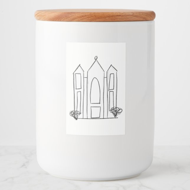 LDS Salt Lake City-templet modern mormon  Mat Etikett (Framsida)