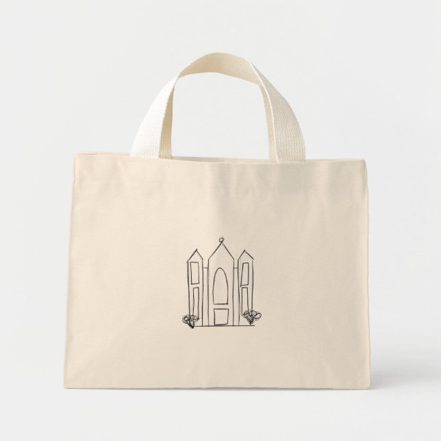 LDS Salt Lake City-templet modern mormon  Mini Tygkasse (Framsidan)