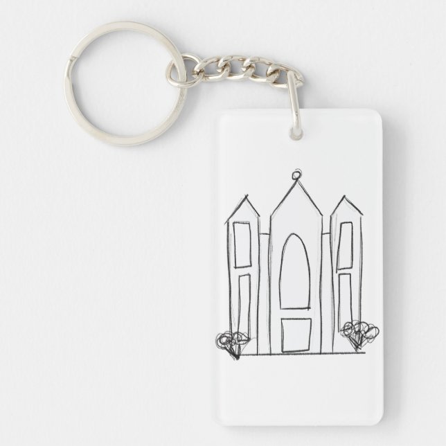 LDS Salt Lake City-templet modern mormon  Nyckelring (Framsidan)