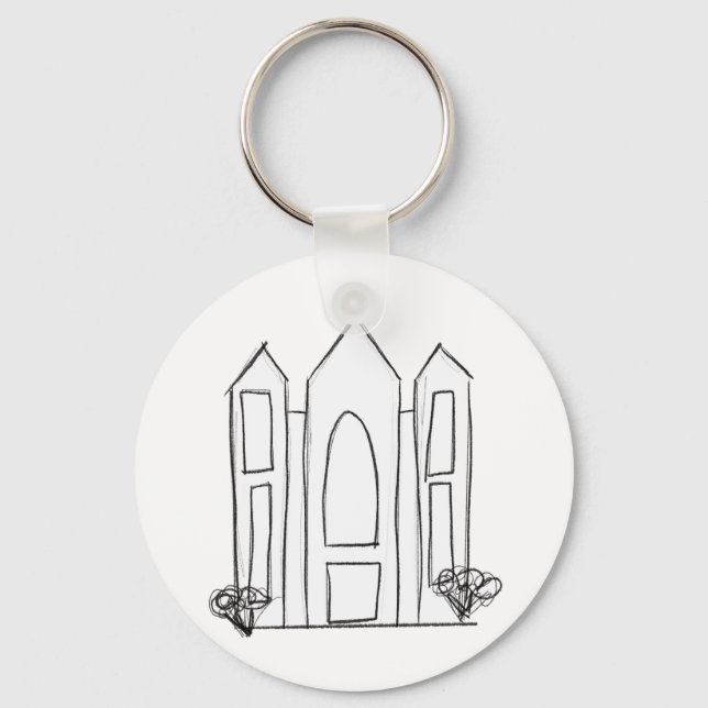 LDS Salt Lake City-templet modern mormon  Nyckelring (Framsida)