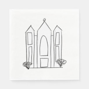 LDS Salt Lake City-templet modern mormon Pappersservett