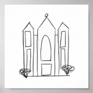 LDS Salt Lake City-templet modern mormon Poster