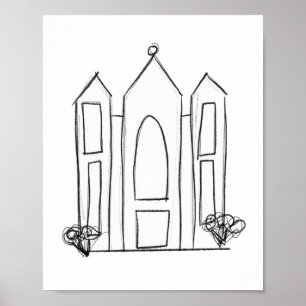 LDS Salt Lake City-templet modern mormon Poster