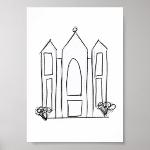 LDS Salt Lake City-templet modern mormon Poster