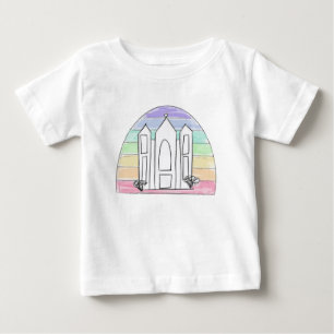 LDS Salt Lake City-templet regnbåge solnedgång mor T Shirt