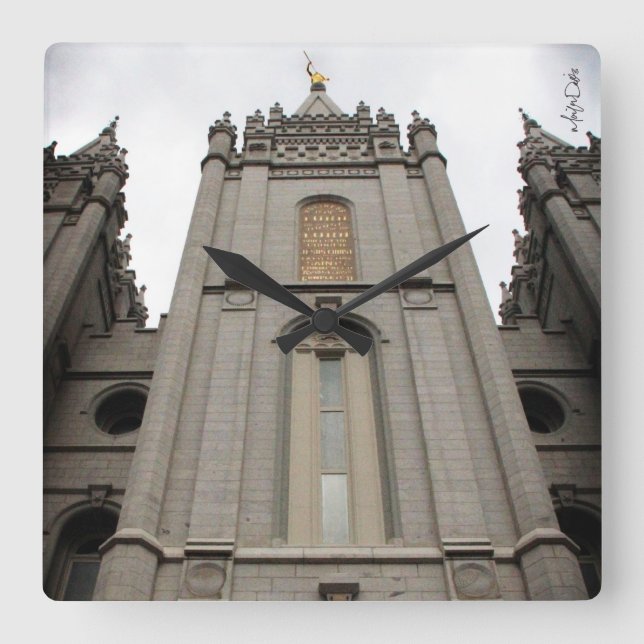 lds salt lake city ut tempelklocka fyrkantig klocka (Framsida)