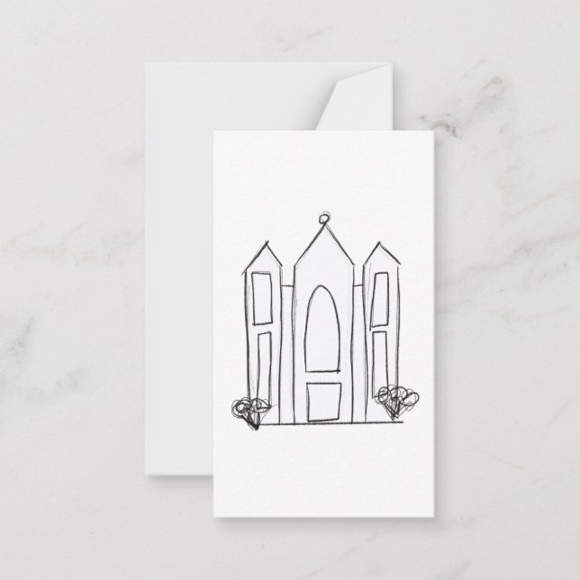 LDS Salt Sjö City Temple enkel modern mormon Anteckningskort (Framsida)