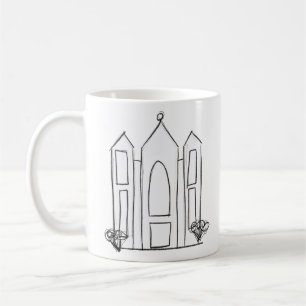 LDS Salt Sjö City Temple enkel modern mormon Kaffemugg