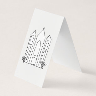 LDS Salt Sjö City Temple enkel modern mormon Kort