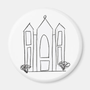 LDS Salt Sjö City Temple enkel modern mormon Magnet