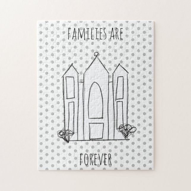 LDS Salt Sjö City Temple enkel modern mormon Pussel (Vertikal)