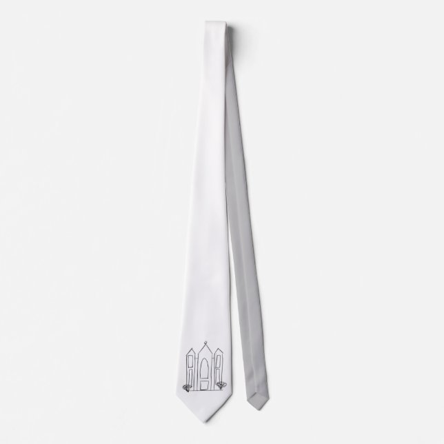 LDS Salt Sjö City Temple enkel modern mormon Slips (Framsida)