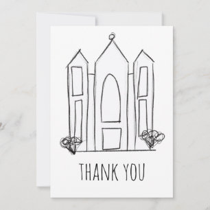 LDS Salt Sjö City Temple enkel modern mormon Tack Kort